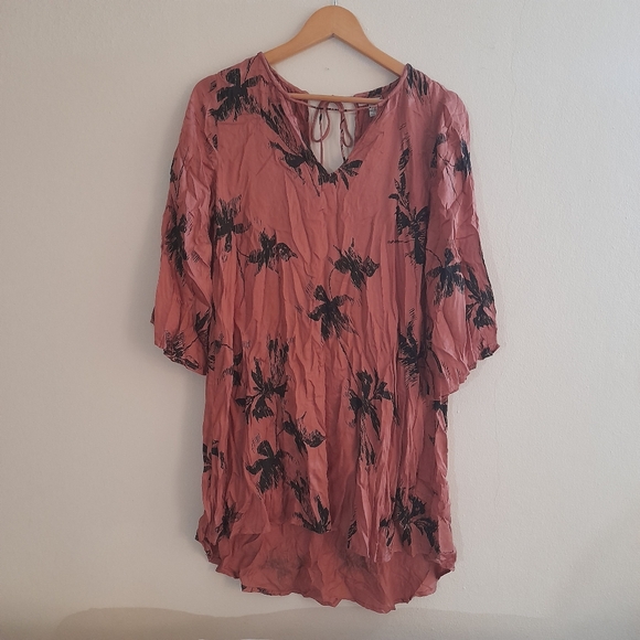 ● AMUSE Society | 100% Modal Tropical Palm Print Dress - Picture 2 of 14